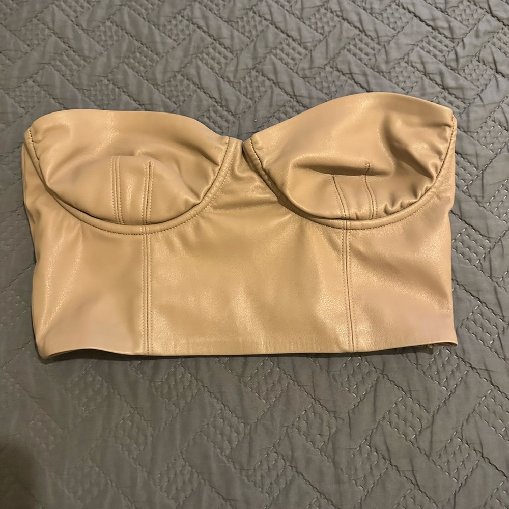 Zara leather corset